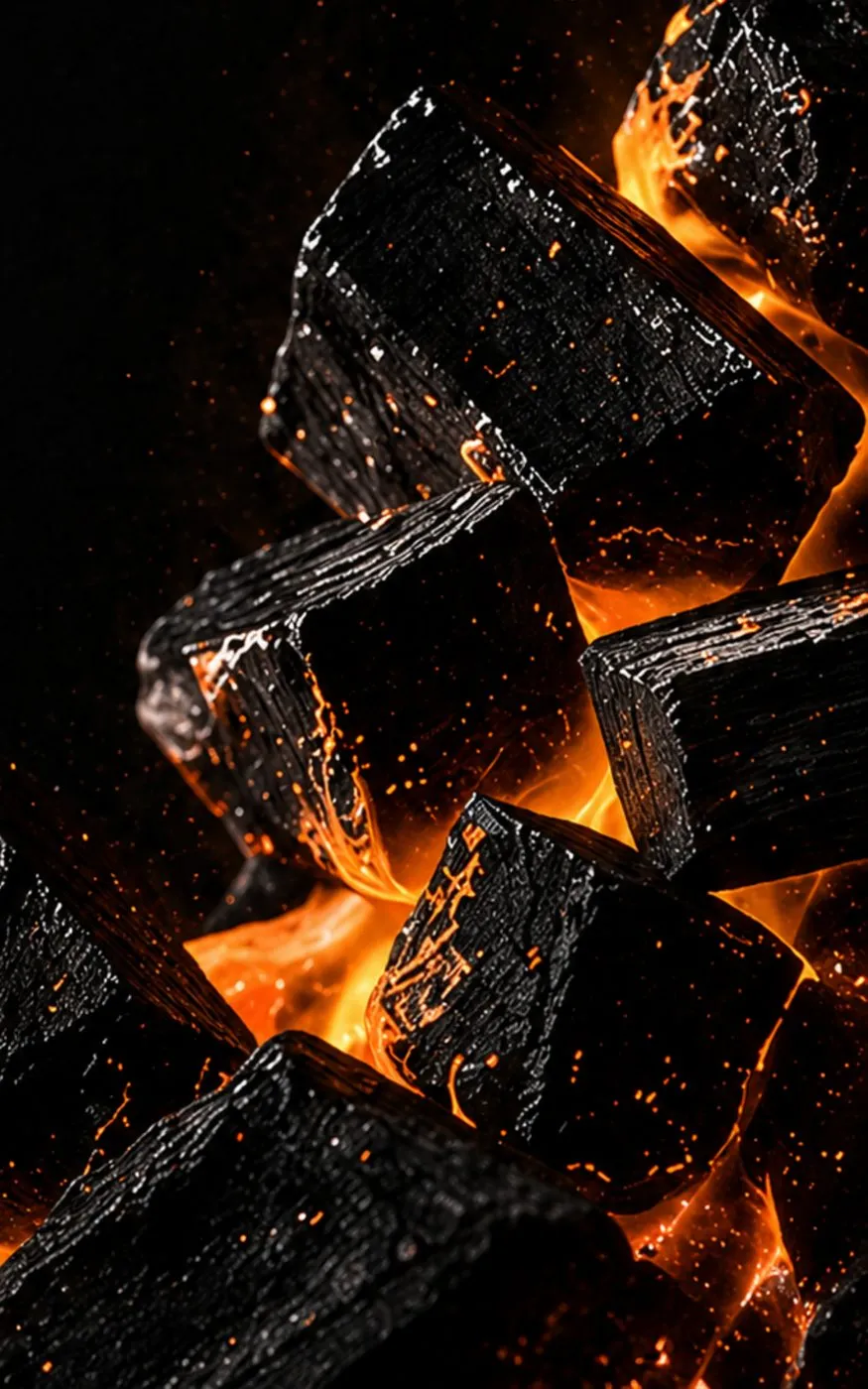 Carbón Brasa Viva encendido